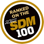SDM Badge with text - Ranked on the SDM 100
