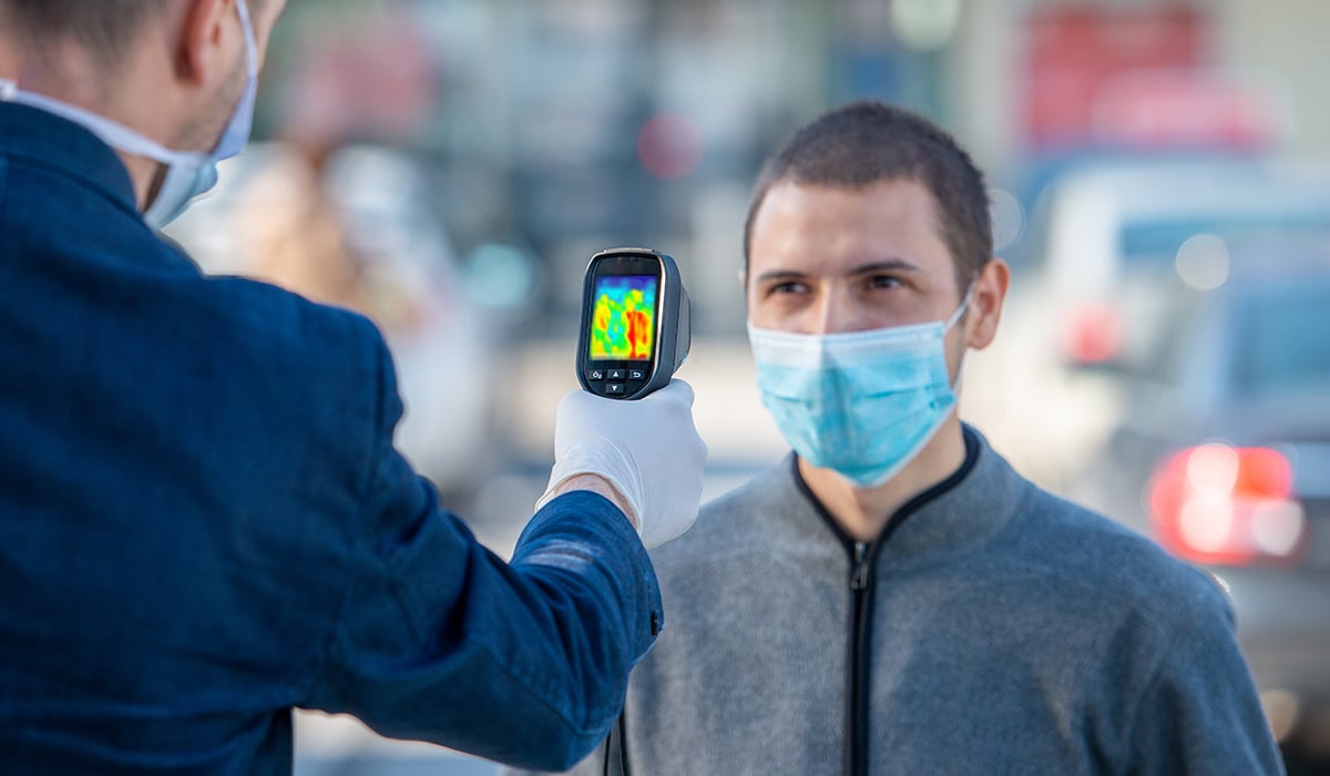 Thermal Imaging Camera being used on Sick Individual