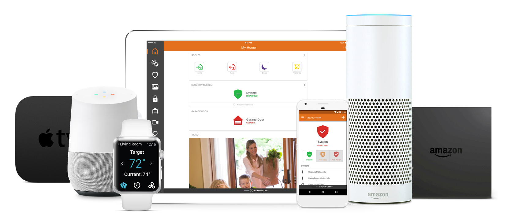 devices that integrate with alarm com app